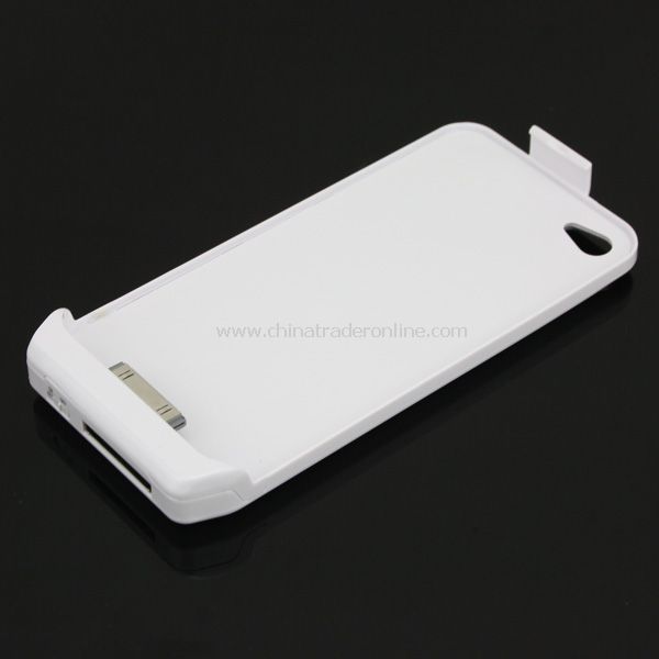 White the iphone 4/4S 1800nAh back cover charge and the charger LED indicator
