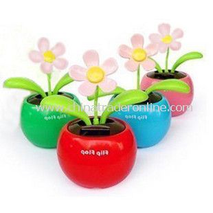 Solar Powered Flip Flap Sunflower Plant Desktop Toy