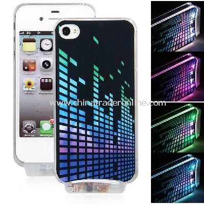 NEW Sense Flash light Case Cover for Apple iPhone 4 4S 4G LED LCD Color Changed from China