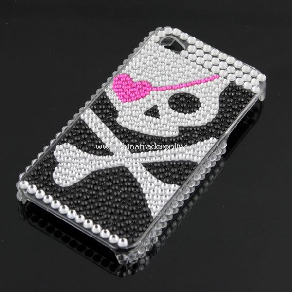 Rhinestone Pirate Bling HARD BACK CASE Cover for Apple iPhone 4G 4 New