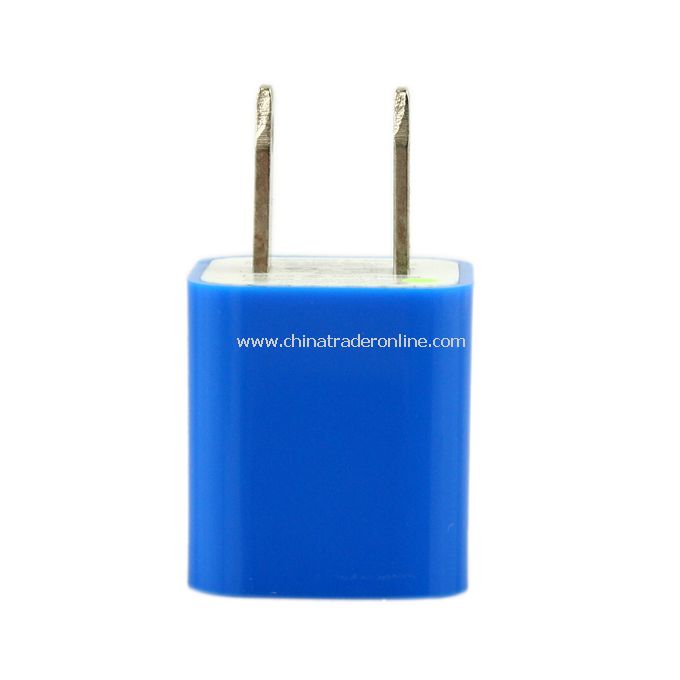 US AC to USB Power Charger Adapter Plug for iPod iPhone Lake Blue from China