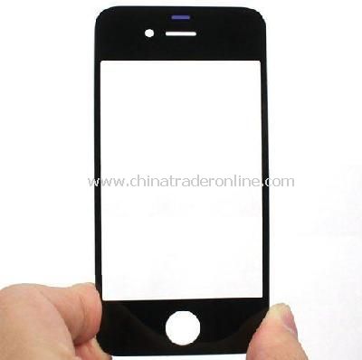 Black Front Screen Glass Lens for Apple iPhone 4G OS 4