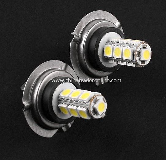 2 pcs H7-5050 1.3W 12V 13 LED Car Lamp White Light Bulbs