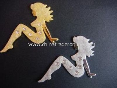 3D beautiful girl metal car stickers from China