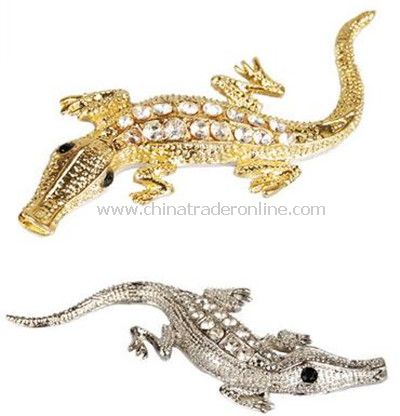 3D crocodile metal with diamond car stickers