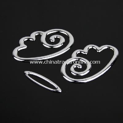 3D Decal Chrome Badge Emblem Car Sticker Silver