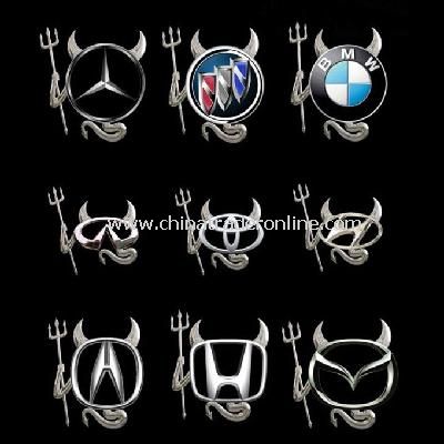 New 3D Devil Style Demon Sticker Car Emblem Logo Paper from China