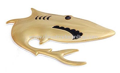 3D shark pure metal car stickers