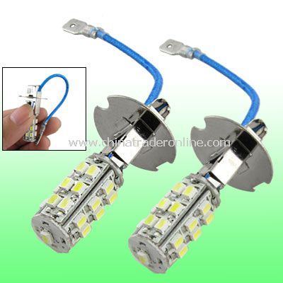 Car Vehicle H3 Socket 25 SMD LED Cold White Fog Light Lamp Bulb