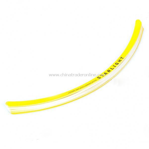 Universal Car Wheel Rim Tape Sticker - Yellow (28 Piece Pack)