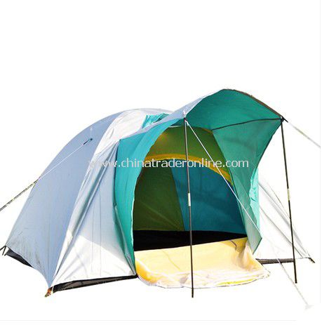 3 person Double layer outdoor camping tent assorted color from China