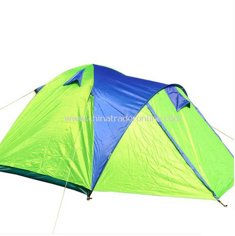 3 person double layer outdoor camping tent assorted color from China