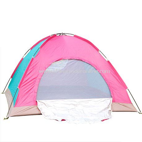 4 person single layer outdoor camping tent