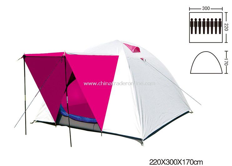 6-8 person Double layer outdoor camping tent Travel tents Assorted color