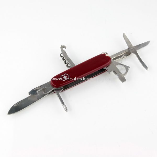 New Multifunction Knife Scissors Screwdriver Magnifier