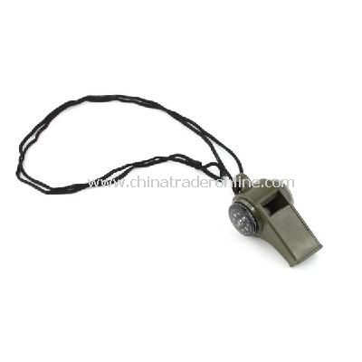 SUPER WHISTLE WITH COMPASS & THERMOMETER MILITARY ARMY