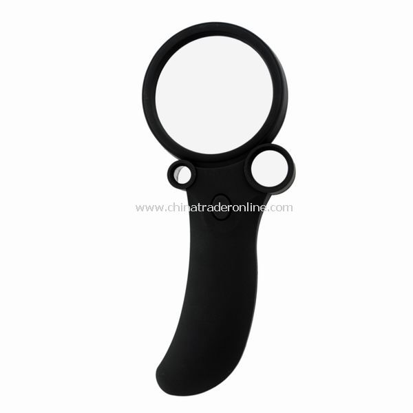 2.5X 25X 55X 3 in 1 Black Plastic Handle 5 LED Illuminated Magnifier New