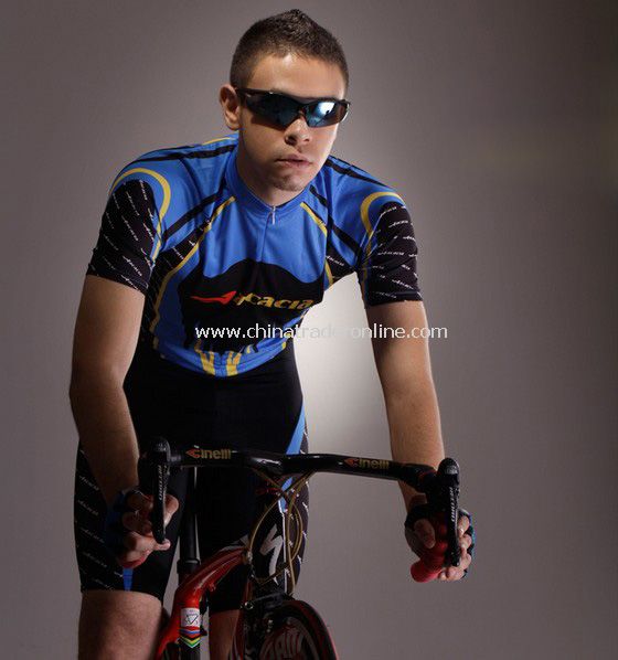 Mens bike clothing / short-sleeved jersey suits set from China