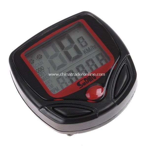 16 Functions Waterproof LCD Display Cycling Bike Bicycle Computer Odometer Speedometer
