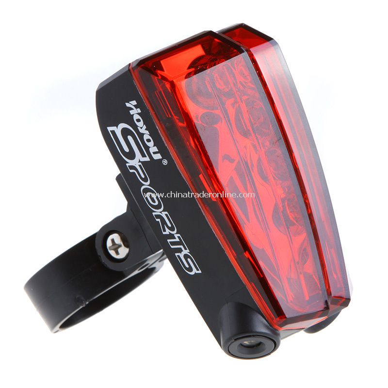 5 LED 2 Lasers Bike Red Flash Tail Rear Light Lamp Bicycle Safety Caution Accessories