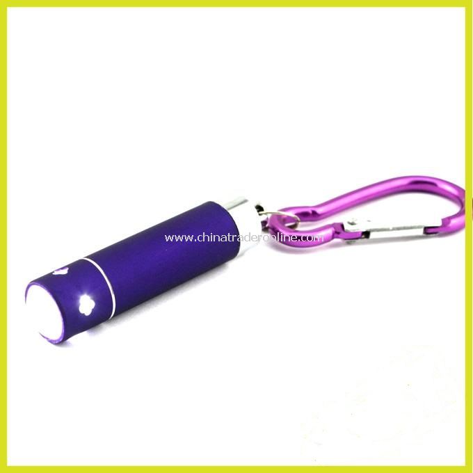 Cool Flashlight White Light With Keychain (3*LR44) Purple from China