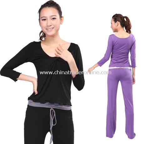 Viscose Fiber Women Yoga Clothing from China