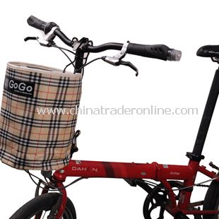 Bike Bicycle Mount Canvas Storage Basket Bag Handlebar Front Assorted color from China