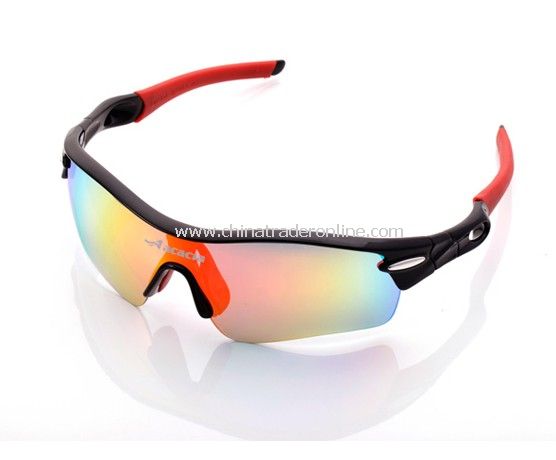 Fashion bicycle Eyewear UV400 Sports sun glasses black+red from China