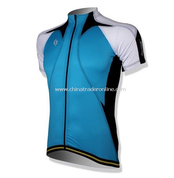 Outdoor sports kits Cycling Jersey short bicycle shirt bike wear suit + pants blue from China