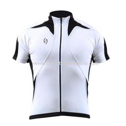 Outdoor sports kits Cycling Jersey short bicycle shirt bike wear suit + pants white from China