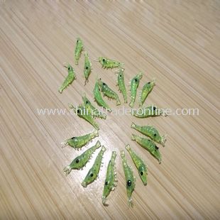 20pcs Trout Bass Crappie Soft Micro Shrimp Bait Lures from China