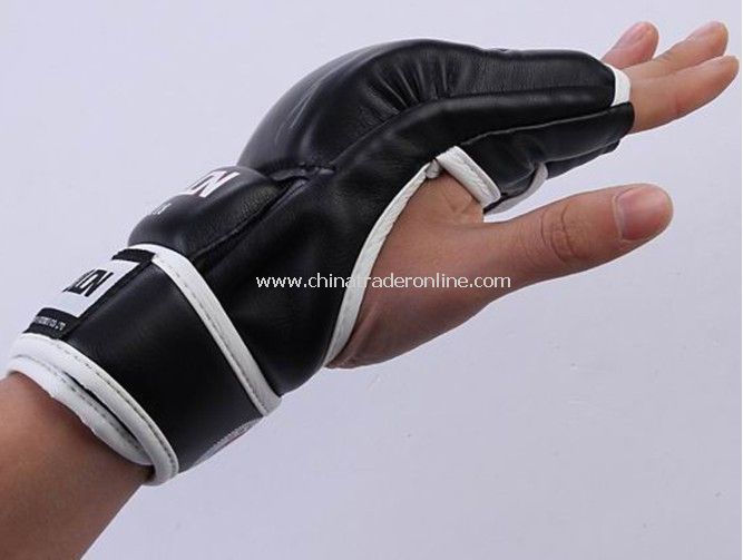 Ruidiren Sports Free Combat PU Leather Exposed Fingers Boxing Gloves