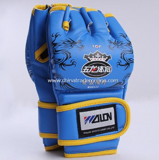 Ruidiren Sports Free Combat PU Leather Exposed Fingers Boxing Gloves from China