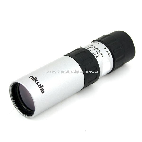 New Nikula Mini 10-30x25 Zoom Optical Monocular Binoculars Telescopes Silver from China