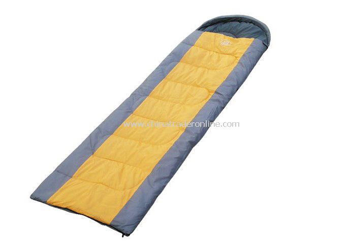 Outdoor travel camping sleeping bag for Couples light weight Yellow Color from China