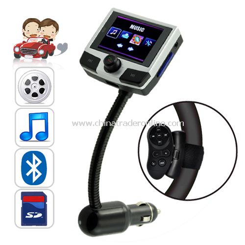 Bluemax Pro Car Bluetooth + MP4 Player with Steering Wheel Remote