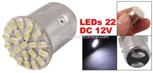 Car Auto 1157 BAY15D Bayonet Cold White 1206 SMD 22 LED Tail Brake Light Bulb Lamp from China