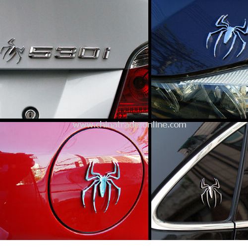 NEW Fashion Metal 3D Car Metal Badge Emblem Sticker Spider Random color from China