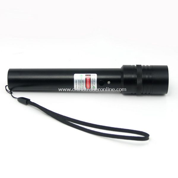 Adjustable Focus 200mW Green Light Laser Pointer with Safety Key Lock