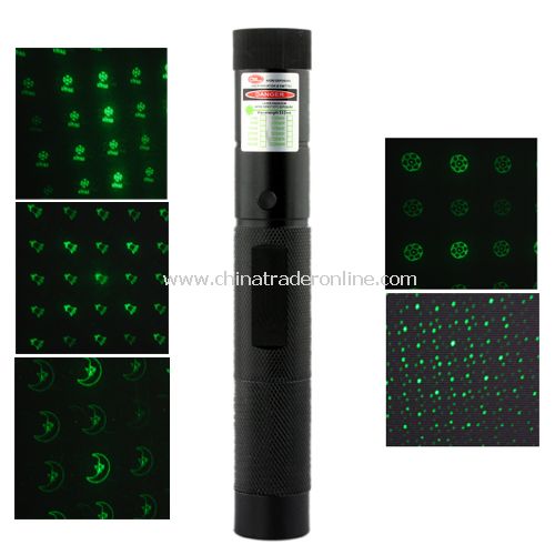 NEW Powerful Green Laser Pen Pointer Beam Light with 5 Heads Kaleidoscopic from China