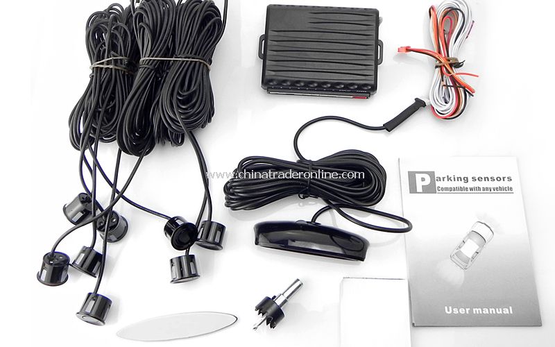 8 Sensors Parking Radar Sensor P1488B with LED Display - Black from China