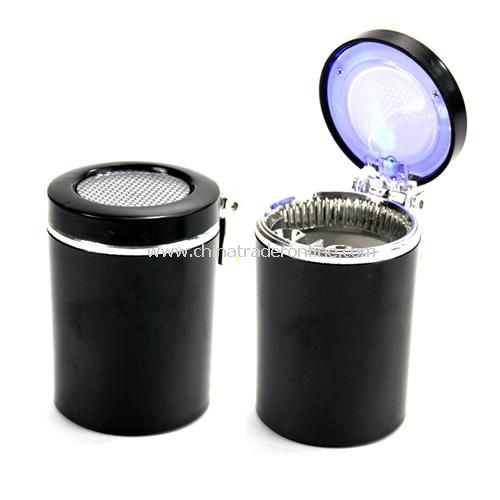 LED blue car ashtray black