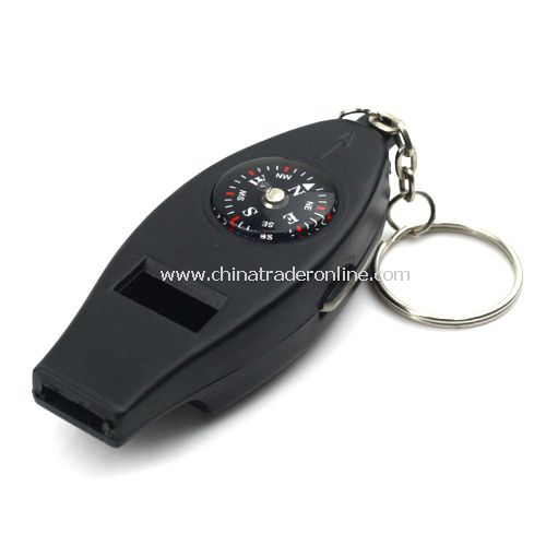 4 in 1 multifunctional compass / / key chain compass/whistle/magnifying glass/thermometer /