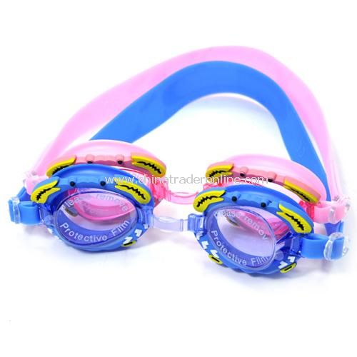 Cute crab waterproof fog UV protection, swimming goggles - Childrens section. random color from China