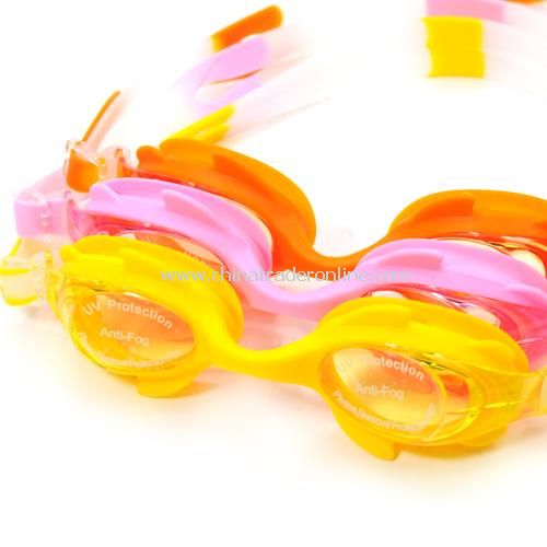 Fog / UV protection swimming goggles - Children color in random