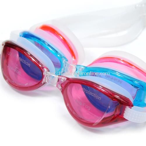 High-quality waterproof fog UV protection, swimming goggles - male models random color from China