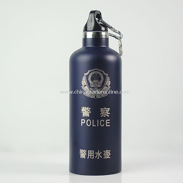 Police Stainless Steel Water Bottle Kettle Dark Blue