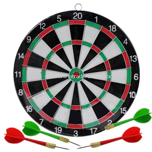 small double sided flocking thicker heavier dart board 4 darts