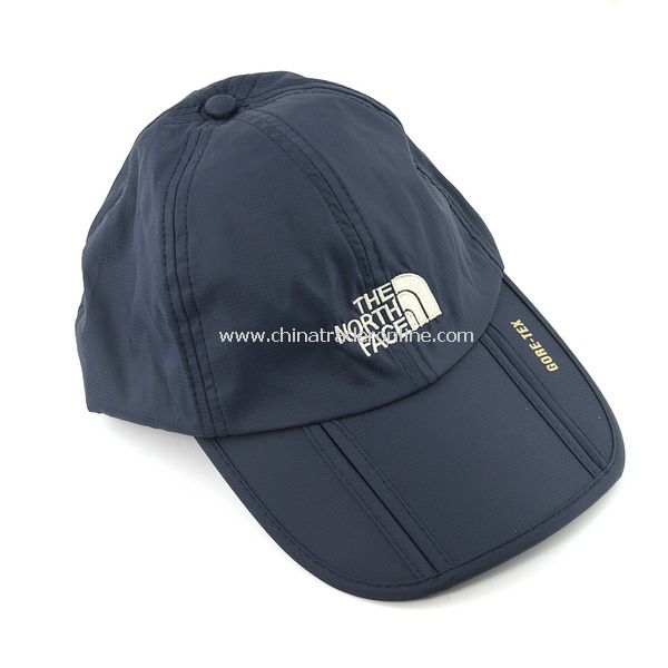 Waterproof Outdoor Hat Foldable Leisure Sports Cap w/ Adjustable Strap & Brim - Dark Blue