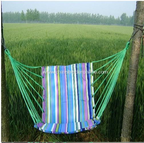 Blue stripes canvas swing rocking chair from China